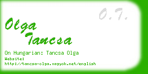 olga tancsa business card